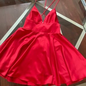 Mini red dress